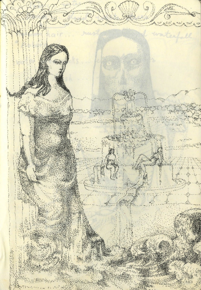 Woman Wearing the Ocean Drawing